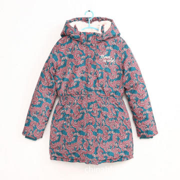 Girl's detachable hood winter jacket